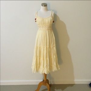 Jenny Han Smocked Spaghetti Strap Dress SMALL